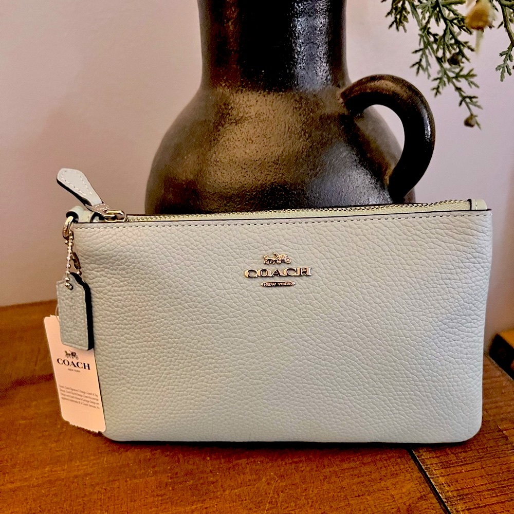 Coach Leather Wristlet (NWT)